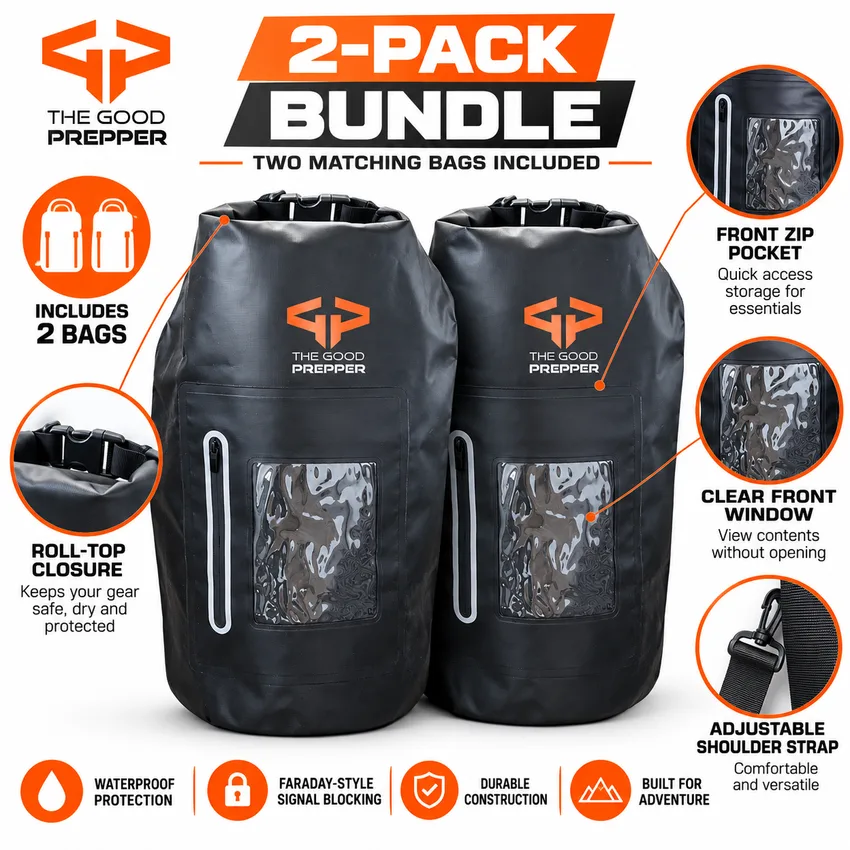 Two EMP Vault Faraday Blackout Bags